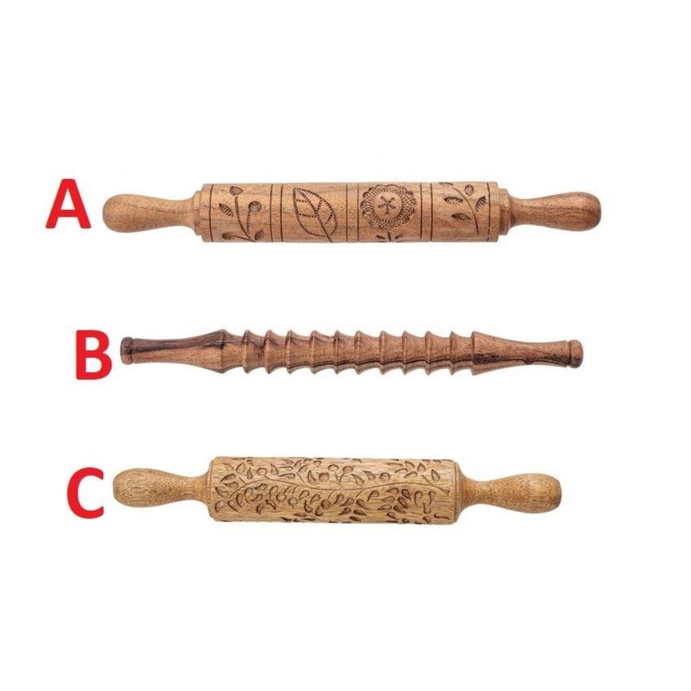 Hand-Carved Wood Rolling Pin! THREE Style Options!